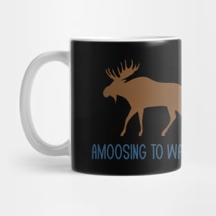 Amoosing To Watch Funny Moose Pun Jokes Humor Mug